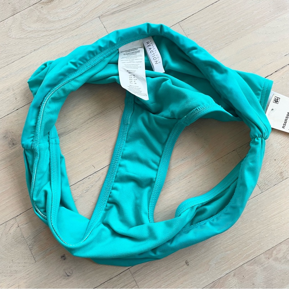 Kenneth Cole Reaction Ruffle Shuffle Tankini | Teal | Small - Picture 11 of 12